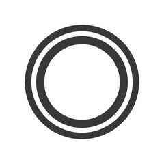 Poster - Concentric Gray Circles: Minimalist Graphic Design Element on White Background