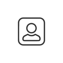 Poster - Simple User Icon: Minimalist Profile Symbol in Rounded Square Frame