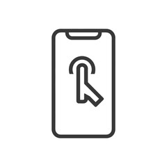 Poster - Minimalist Smartphone Interface: Cursor Icon on Screen, Modern Design
