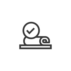 Poster - Approved Document Roll: Checkmark Icon on Rolled Paper Design