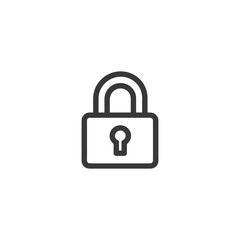 Poster - Minimalist Padlock Icon: Security, Privacy, and Protection Symbol