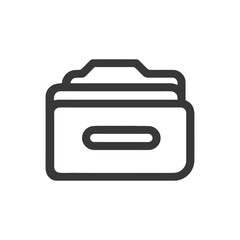 Poster - Minimalist Folder Icon: Clean, Bold Line Art for Data Storage and Organization