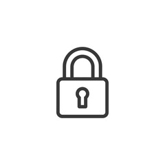 Poster - Minimalist Padlock Icon: Security, Protection, and Privacy Symbol
