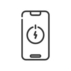 Poster - Smartphone Charging Icon: Modern Line Art for Mobile Power