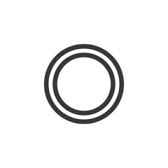 Poster - Concentric Circles: Minimalist Graphic Design Element on White Background