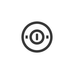 Poster - Minimalist Power Button Icon: Clean, Circular Design with Bold Lines