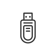 Poster - Minimalist USB Drive Icon: Clean, Modern Data Storage Symbol