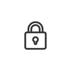 Poster - Minimalist Padlock Icon: Security, Privacy, and Protection Symbol on White Background