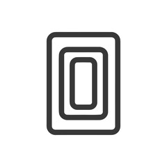 Poster - Concentric Rectangles: Minimalist Design with Rounded Corners in Gray Tones