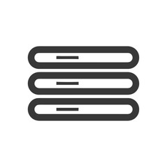 Poster - Minimalist Data Storage Icon: Three Rounded Rectangles with Horizontal Lines