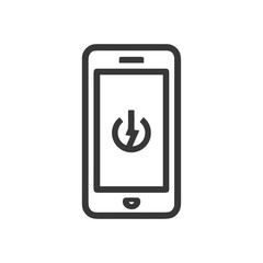 Poster - Smartphone Power Icon: Minimalist Design for Mobile Technology and Energy