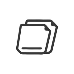 Poster - Stacked Document Icon: Minimalist Design for File Management and Data Representation