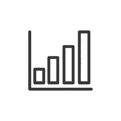 Poster - Ascending Bar Graph Icon: Growth, Progress, and Positive Trend Visualization