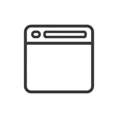 Poster - Simple Browser Window Icon with Rounded Corners and Minimalist Design
