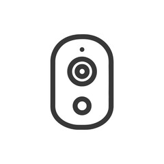 Poster - Minimalist Smart Home Security Camera Icon on White Background
