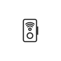 Poster - Minimalist Smart Home Device Icon: Wireless Connectivity and Automation