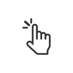 Poster - Finger Tap Icon: Minimalist Design with Action Indication on White Background