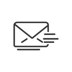 Poster - Sending Email Icon: Modern Line Art for Communication and Delivery