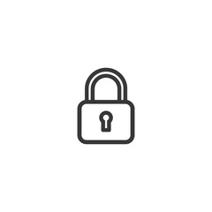 Poster - Minimalist Padlock Icon: Security, Protection, and Privacy Symbol