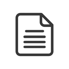 Poster - Minimalist Document Icon with Folded Corner and Text Lines