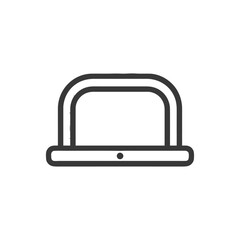 Poster - Minimalist Laptop Icon: Clean Line Art on White Background, Modern Design