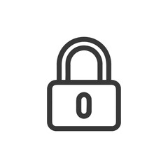 Poster - Minimalist Padlock Icon: Security, Protection, and Privacy Symbol in Dark Gray