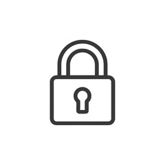 Poster - Minimalist Padlock Icon: Security, Privacy, and Protection Symbol