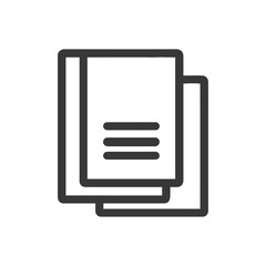 Poster - Stacked Documents Icon: Minimalist Design for File Management and Organization