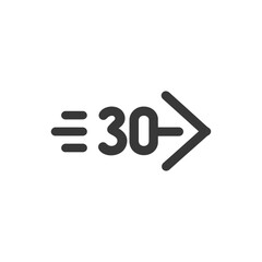 Poster - Thirty Speed Arrow: Bold, Minimalist Design for Fast Progress and Direction