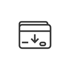 Poster - Download Icon: Simple, Bold Line Art for Digital Content Transfer
