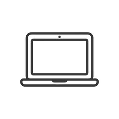 Poster - Sleek Laptop Icon: Modern, Minimalist Design for Digital Interface