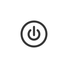 Poster - Minimalist Power Button Icon: Sleek Design on White Background