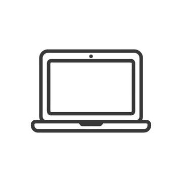 Sleek Laptop Icon: Modern, Minimalist Design for Digital Interface