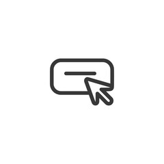 Poster - Clickable Button Icon: Cursor Hovering Over Interactive Element, Minimalist Design