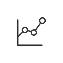 Poster - Rising Trend Line Graph with Circular Data Points on White Background
