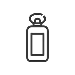 Poster - Minimalist Perfume Bottle Icon: Elegant Fragrance Container Outline Design