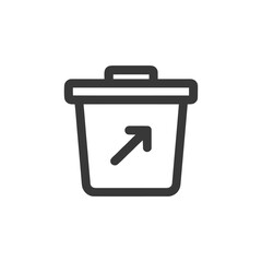Poster - Upload Icon in Trash Can: Data Transfer Symbol