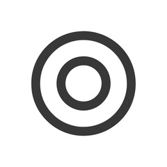 Poster - Concentric Circles: Minimalist Graphic Design in Dark Gray on White