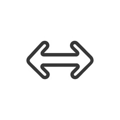 Poster - Bold Outline of a Horizontal Double Arrow Icon on White Background