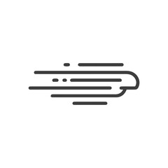 Poster - Stylized Wind Icon: Minimalist Design with Dynamic Motion Lines