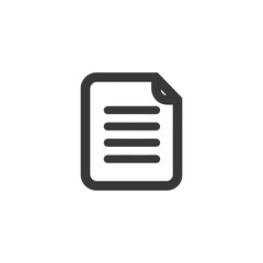Poster - Minimalist Document Icon with Rounded Edges and Curled Corner Detail