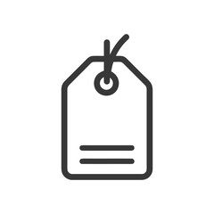 Poster - Minimalist Price Tag Icon with String and Lines Detail