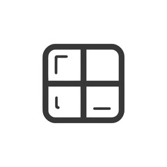 Poster - Minimalist Grid Icon with Rounded Corners and Unique Symbols