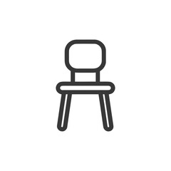 Poster - Minimalist Chair Icon: Simple, Modern Design on White Background