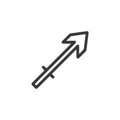 Poster - Minimalist Arrow Icon: Bold Outline, Directional Symbolism, Clean Design