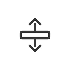 Poster - Vertical Scroll Icon: Up and Down Arrows with Rectangle