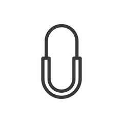 Poster - Minimalist Capsule Shape Icon in Bold Outline Style on White Background