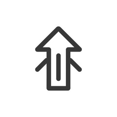 Poster - Bold Arrow Icon: Upward Direction with Unique Base Design