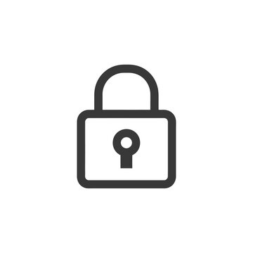 Minimalist Padlock Icon: Security, Privacy, and Protection Symbol