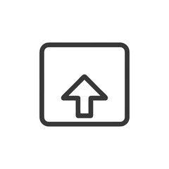 Poster - Upload Icon: Bold Outline Arrow Within Rounded Square Frame